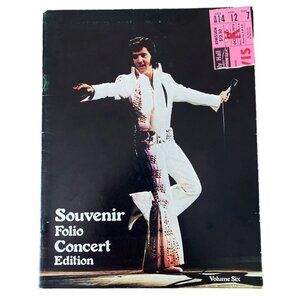 Elvis Souvenir Folio Concert Edition 1977 Volume 6 With Ticket